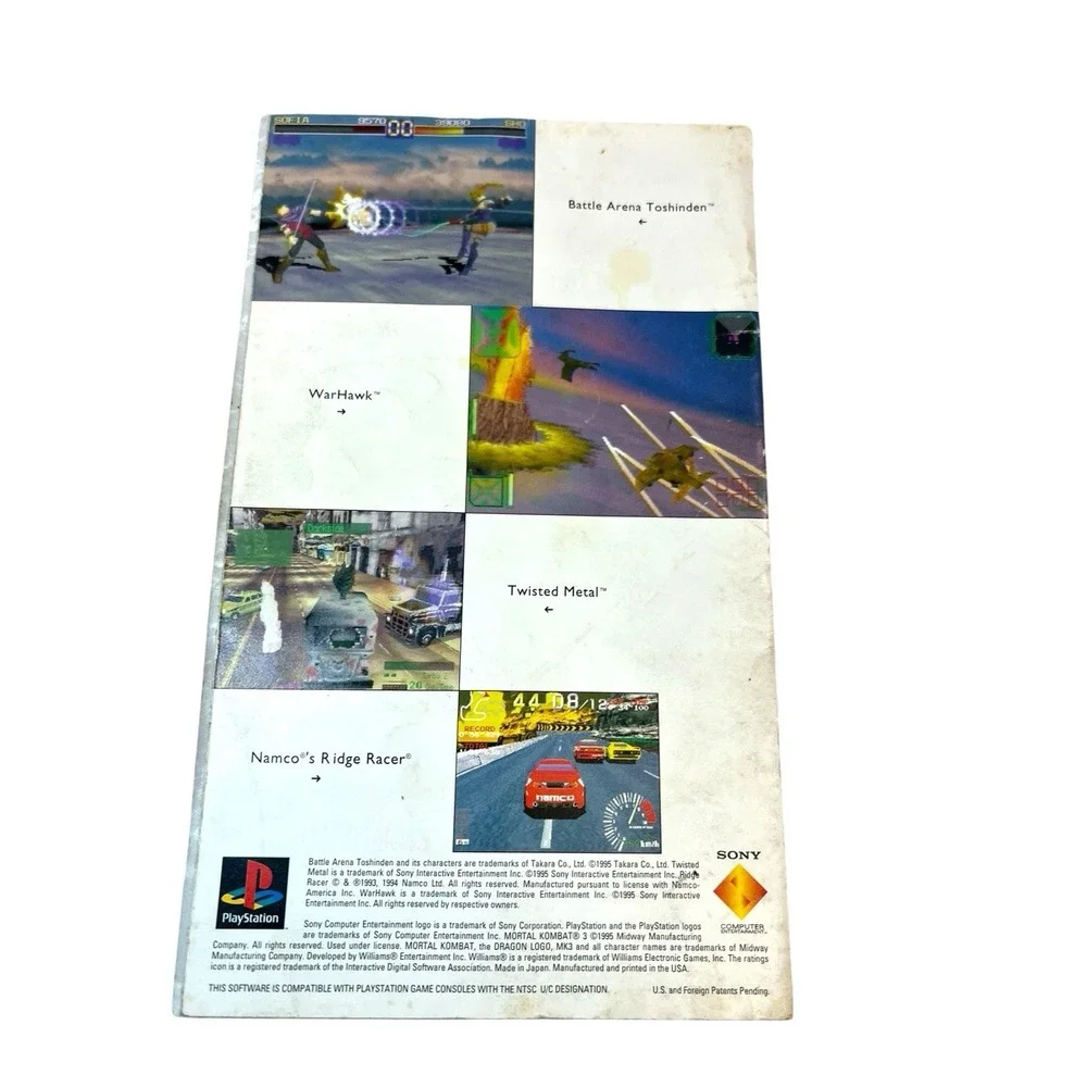 Sony Mortal Kombat 3‎ Long Box Instruction Manual Booklet ONLY PlayStation 1 PS1